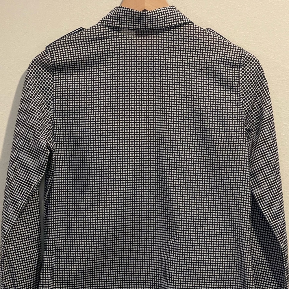 Tory Burch Navy & White Polka Dot Print Button Down Blouse, Long Sleeve, Size 6 - Picture 15 of 15